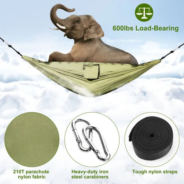 Double Camping Hammock with Bug Net
