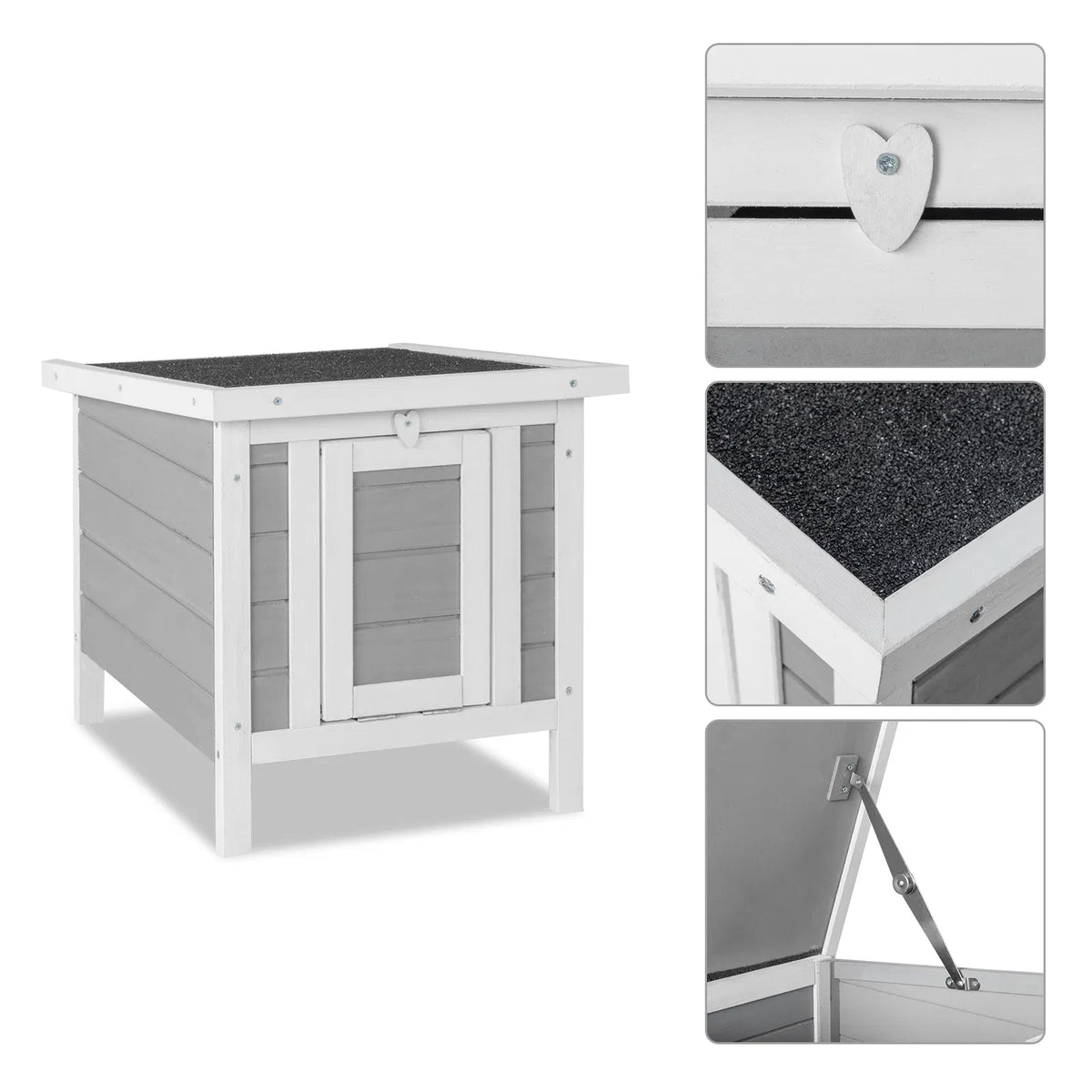 20" Wooden Waterproof Rabbit Hutch Pet Bunny Small Animal House Habitat