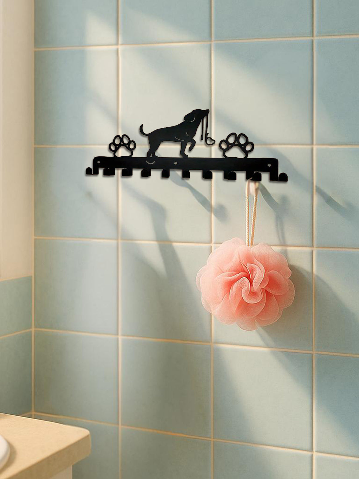 Rustic Entryway Organizer - Wall Mounted Key Holder & Leash Rack