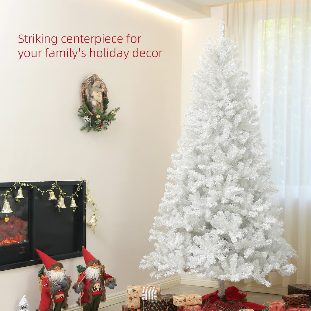 9ft Unlit Artificial White Christmas Tree, Holiday Decor
