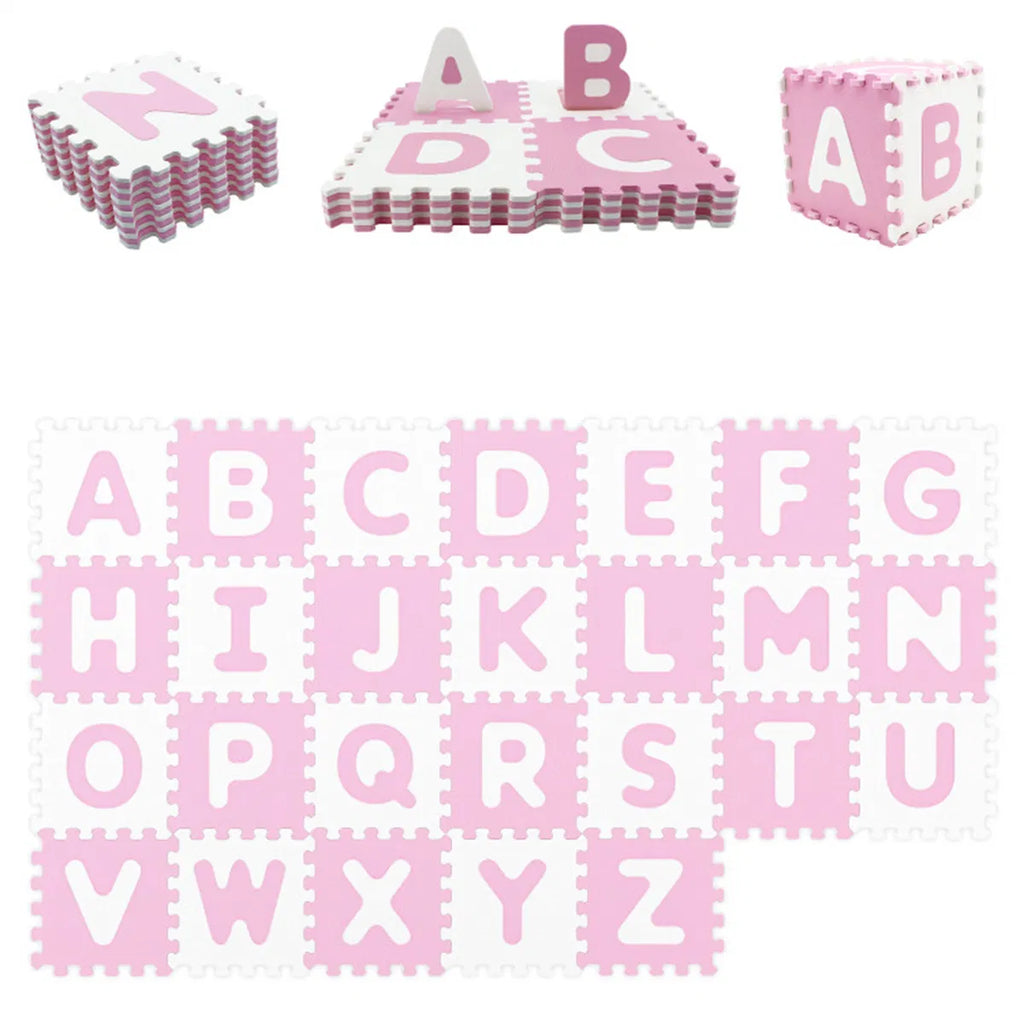 26PCS ABC Alphabet EVA Foam Play Mat, 31.75×31.75×1.02cm Bpa-free