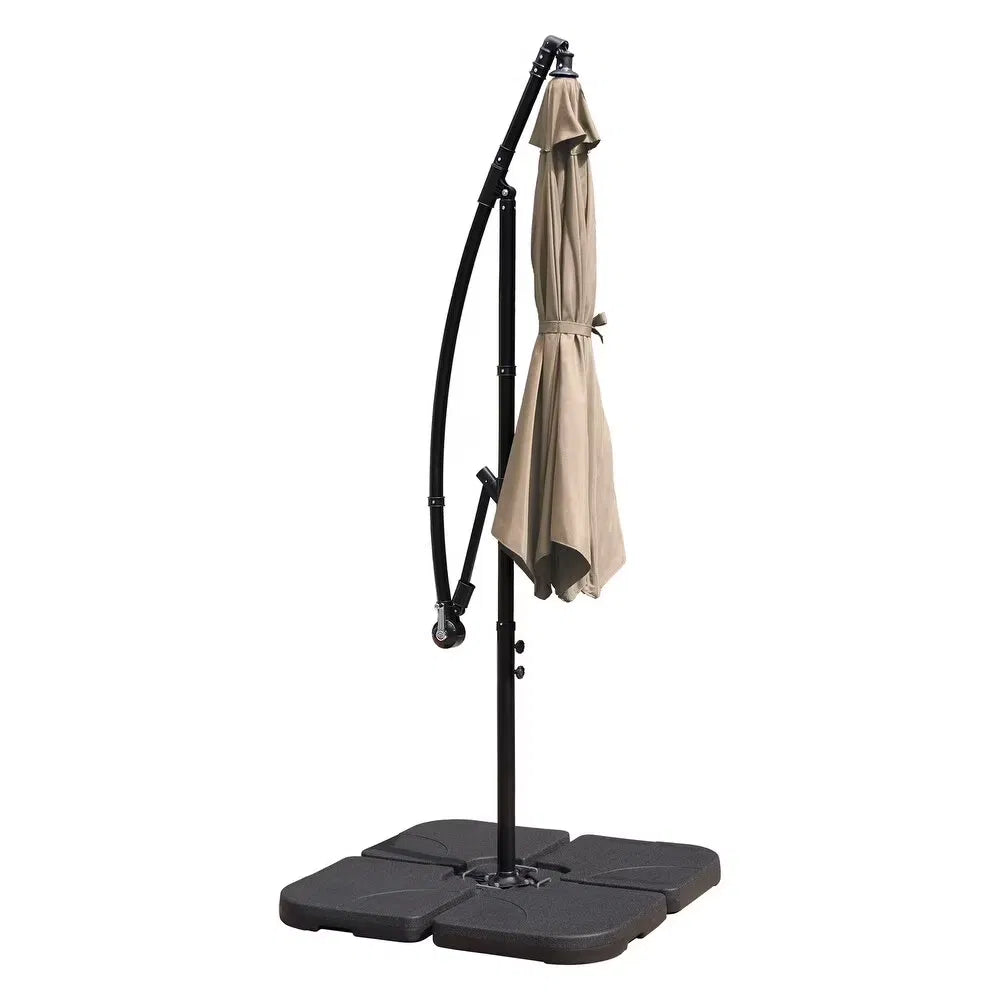 10ft Outdoor Hanging Offset Cantilever Umbrella With Crank - Tan