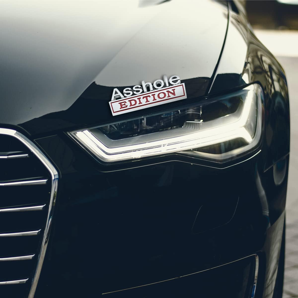 2pcs Emblem Car Decal, 3D Metal Letter Badge For Auto Front Hood, Trunk