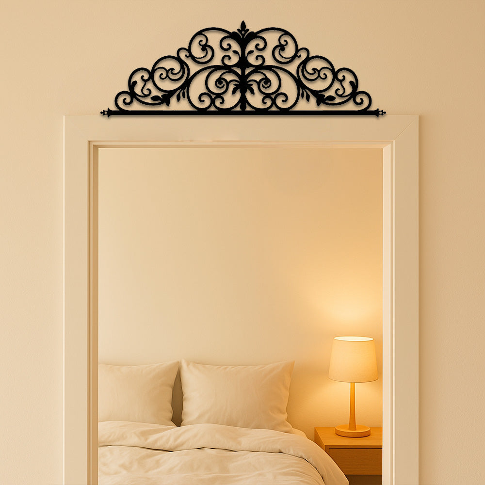 1PCS Art Deco Metal Iris Scroll Wall Hanging Must-have Indoor Decor