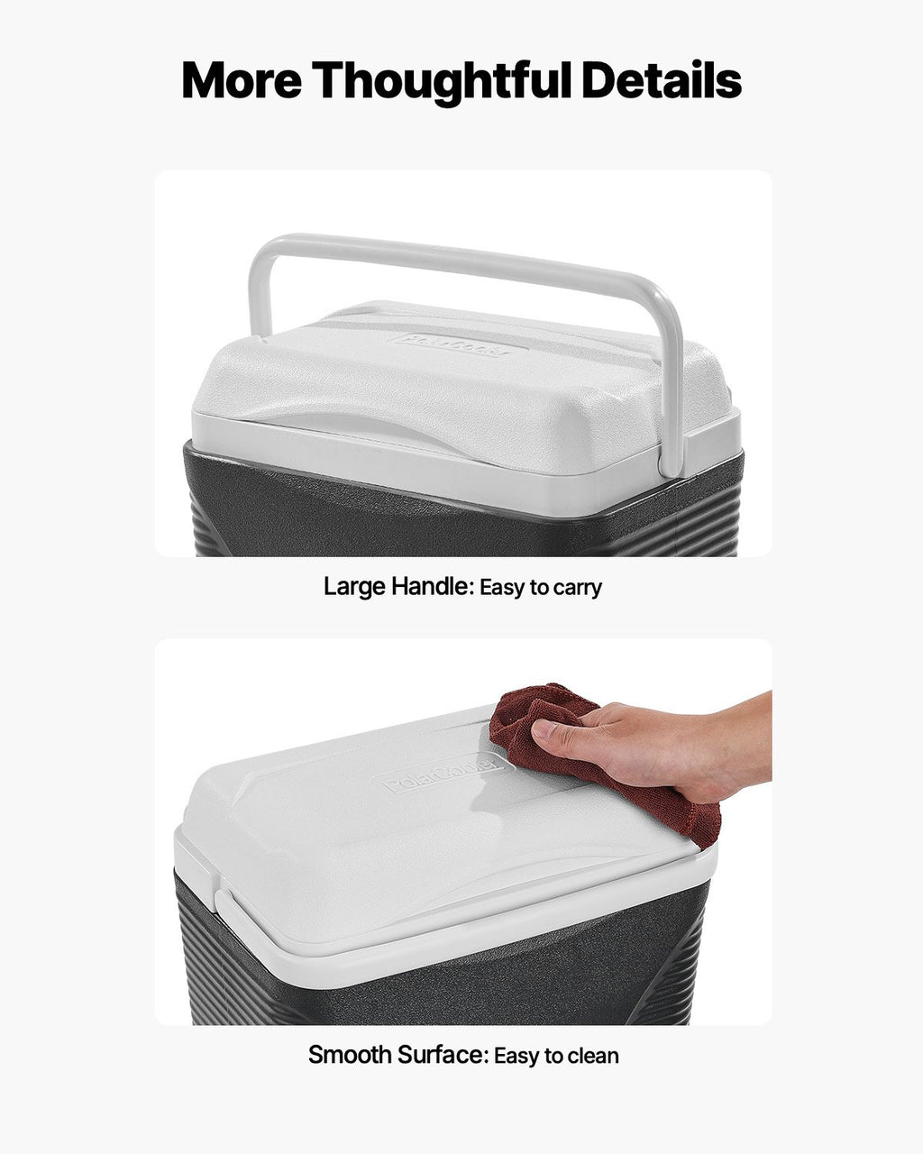 Portable Cooler 8.5 QT Insulated Hard Cooler 12 Can Capacity