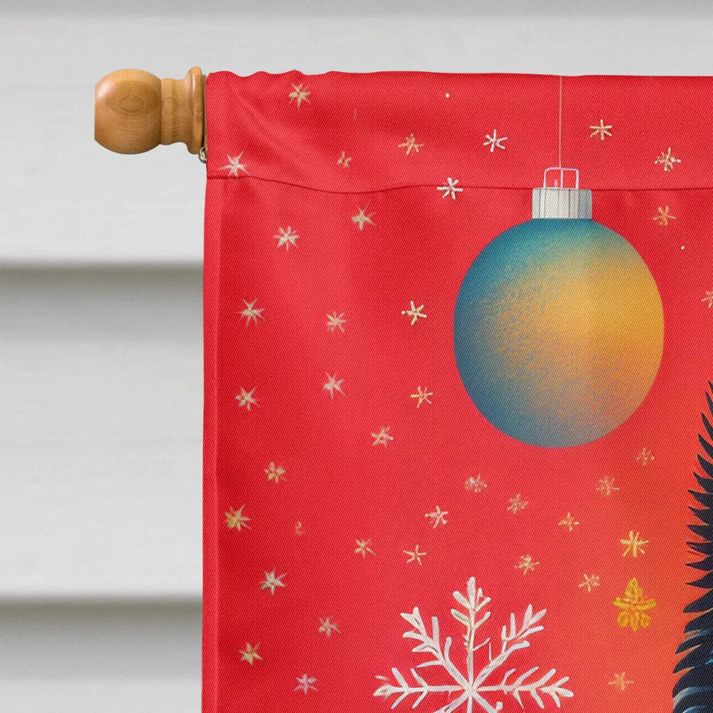 German Spitz Holiday Christmas House Flag Large Porch Sleeve Pole