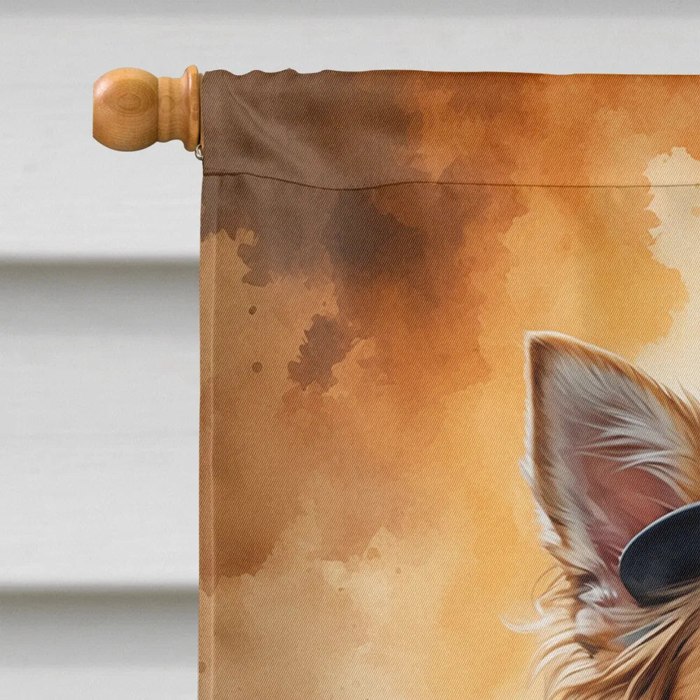 Chihuahua Thanksgiving House Flag Large Porch Sleeve Pole Decorative