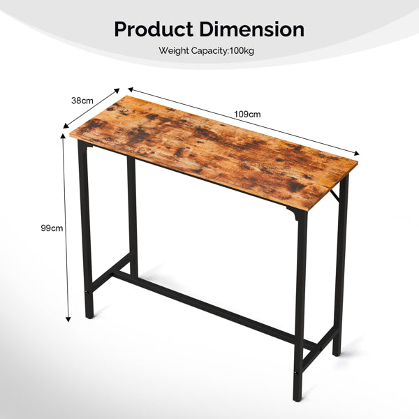 43-Inch Bar Table - 209 Lbs Capacity Pub Height Table With Durable MDF