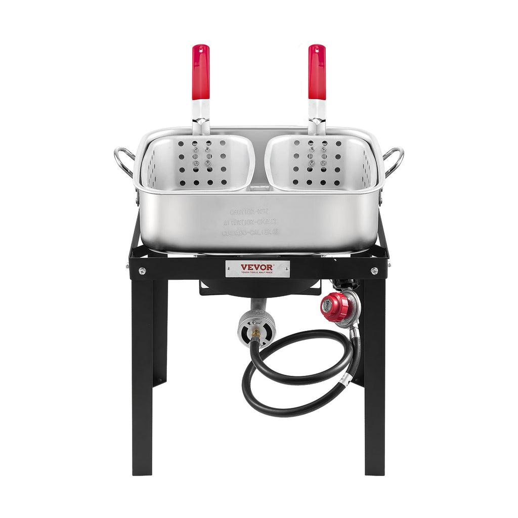 18 Qt Fish And Wing Fryer Aluminum Outdoor Propane Deep Fryer Kit