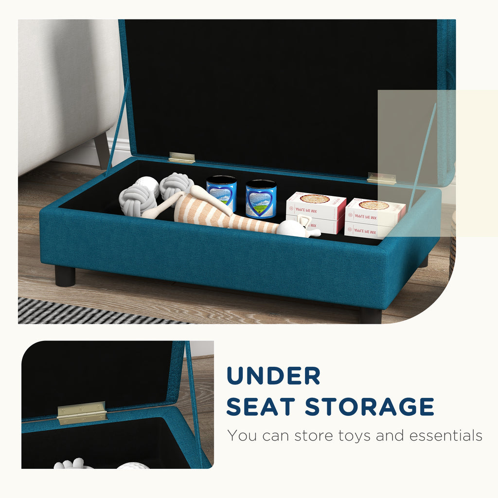 Pet Sofa Dog Sofa For Small Dogs With Storage, Dark Blue