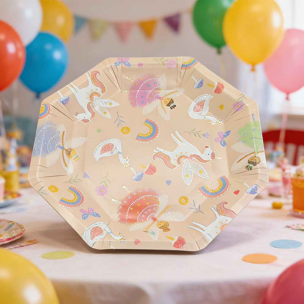 Cartoon Octagonal Paper Plate 6pcs-4813