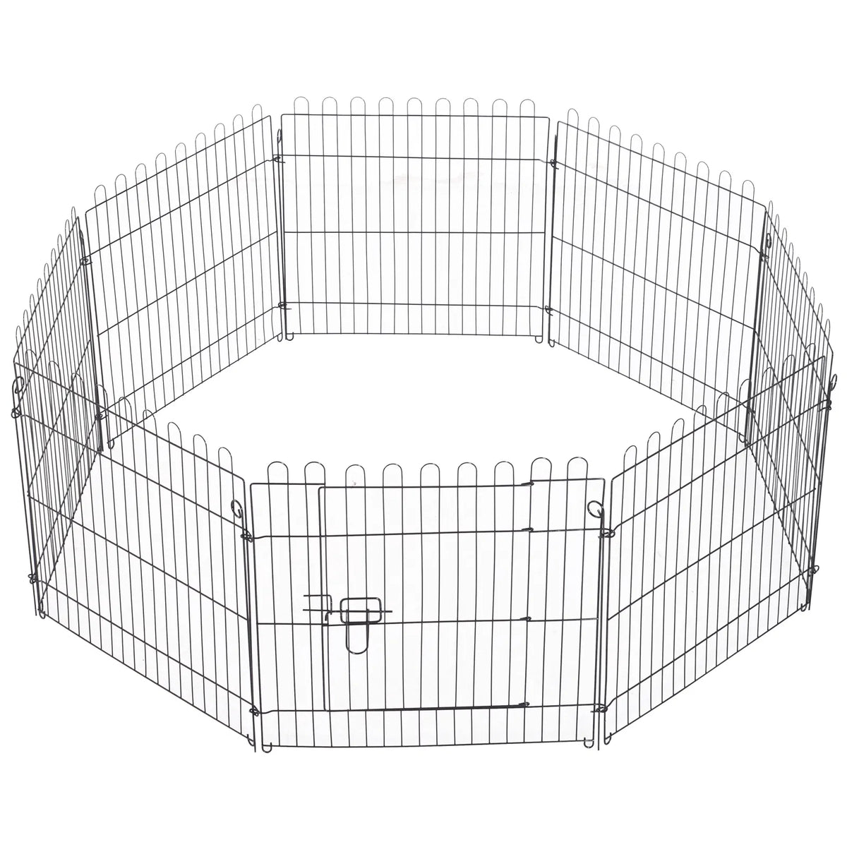 24inch 8-Panel Dog Playpen Octagon Pet Exercise Playpen Crate Foldable