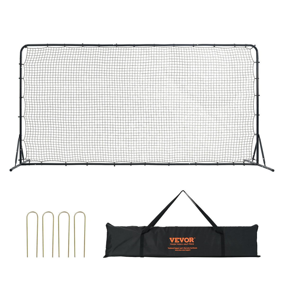 Soccer Rebounder Net, 12x6FT Iron Soccer Training Equipment, Sports