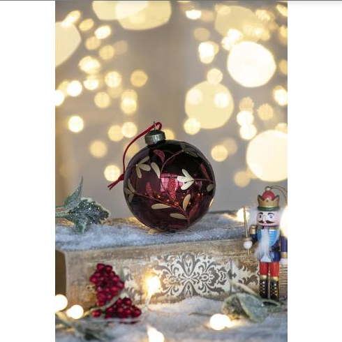 D3.9 Christmas Ball Ornaments, Glass Decorative Hanging Ball Christmas
